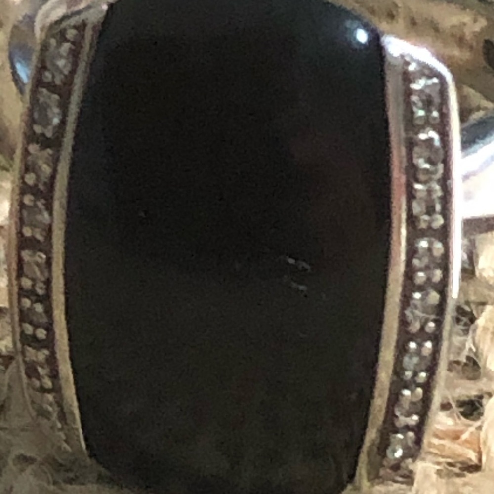 925 Sterling Silver With Rectangular Black Onyx S… - image 8